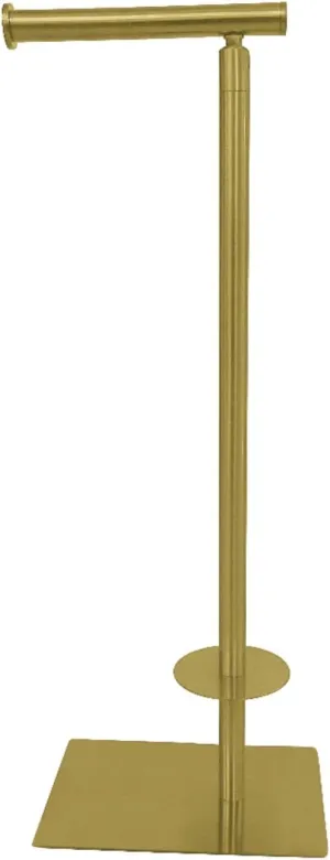 Kingston Brass CC8007 Claremont Freestanding Toilet Paper Holder, 21-13/16 inch Height, Brushed Brass