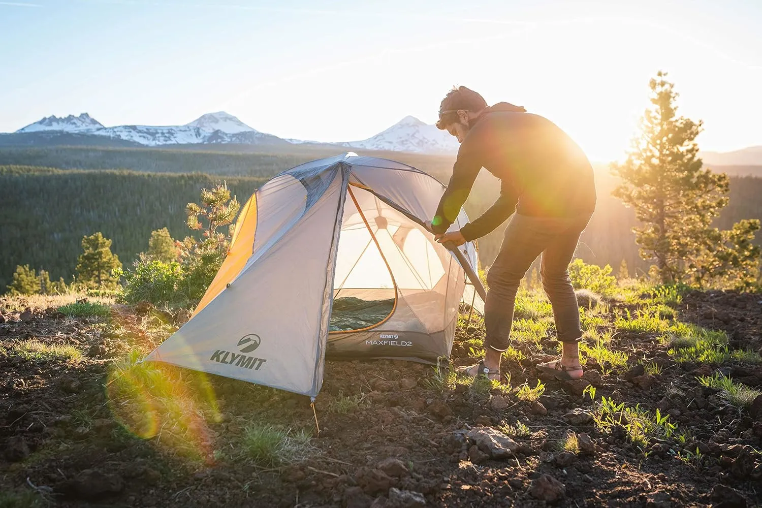 Klymit Maxfield Backpacking Tent, Lightweight Multi-Person Tent for Camping and Hiking