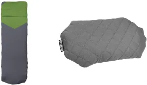 Klymit Static V Sheet and Luxe Travel Pillow Bundle, Sleeping Pad Cover and Inflatable Hybrid Backpacking Pillow