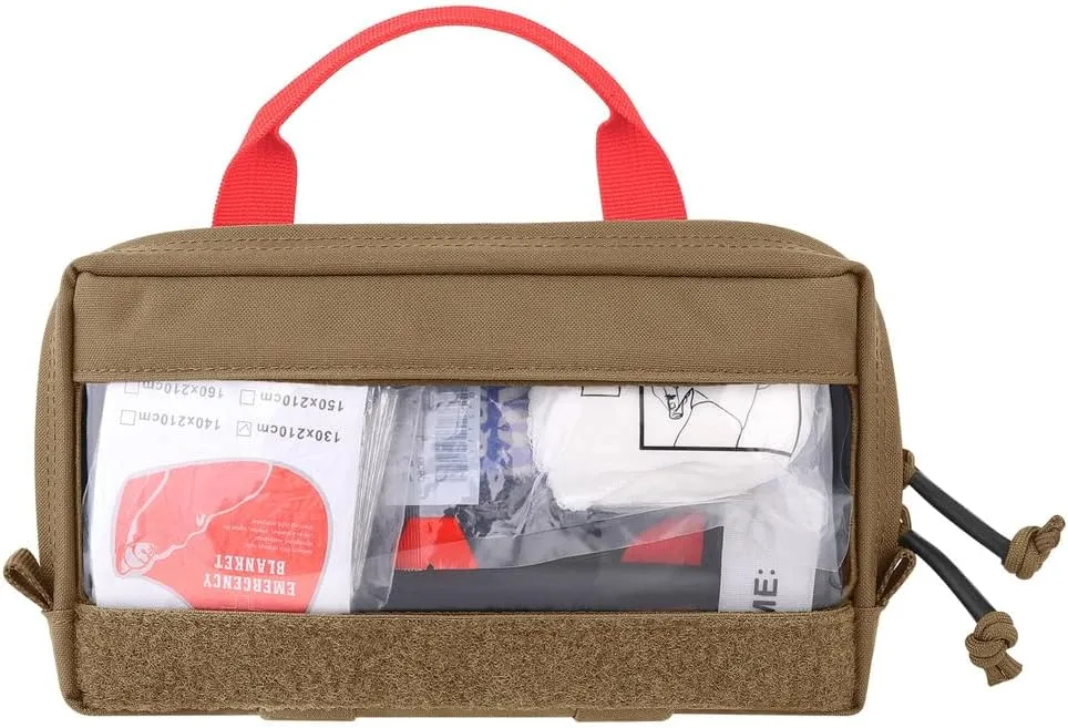 KRYDEX Clear Top Insert Bag with Hook Panel Tactical Packing Cube Travel Organizer Bag (Small -CB)