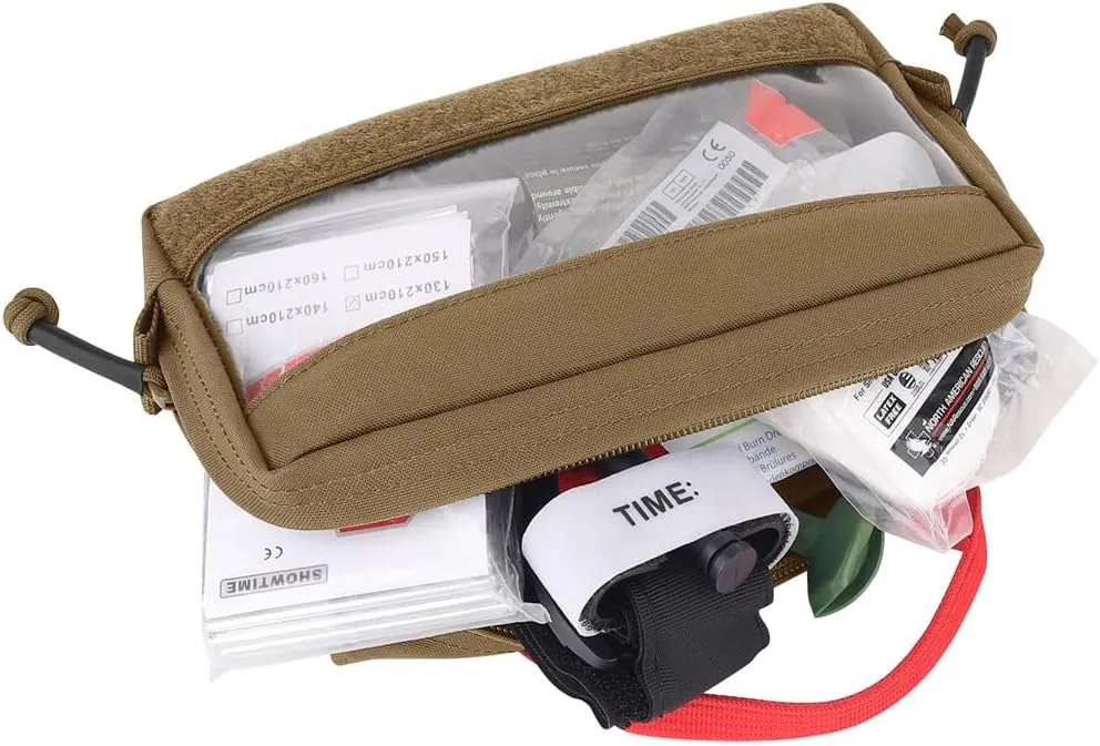 KRYDEX Clear Top Insert Bag with Hook Panel Tactical Packing Cube Travel Organizer Bag (Small -CB)