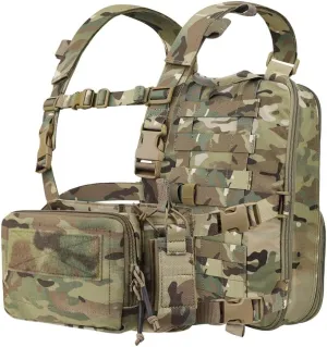 KRYDEX Tactical Expandable Backpack Molle and Tactical Chest Rig Combo MC