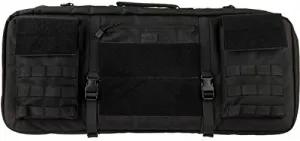 Lancer Tactical 1000D Nylon 3-Way Carry 29" Double Rifle Gun Bag Black Firearm Backpack Pistol Handgun Case
