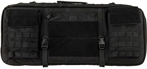 Lancer Tactical 1000D Nylon 3-Way Carry 29" Double Rifle Gun Bag Black Firearm Backpack Pistol Handgun Case