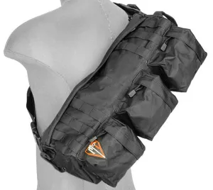 Lancer Tactical 1000D Nylon 'Go Pack' Backpack, Black | Durable Tactical Backpack for EDC & Outdoor Use