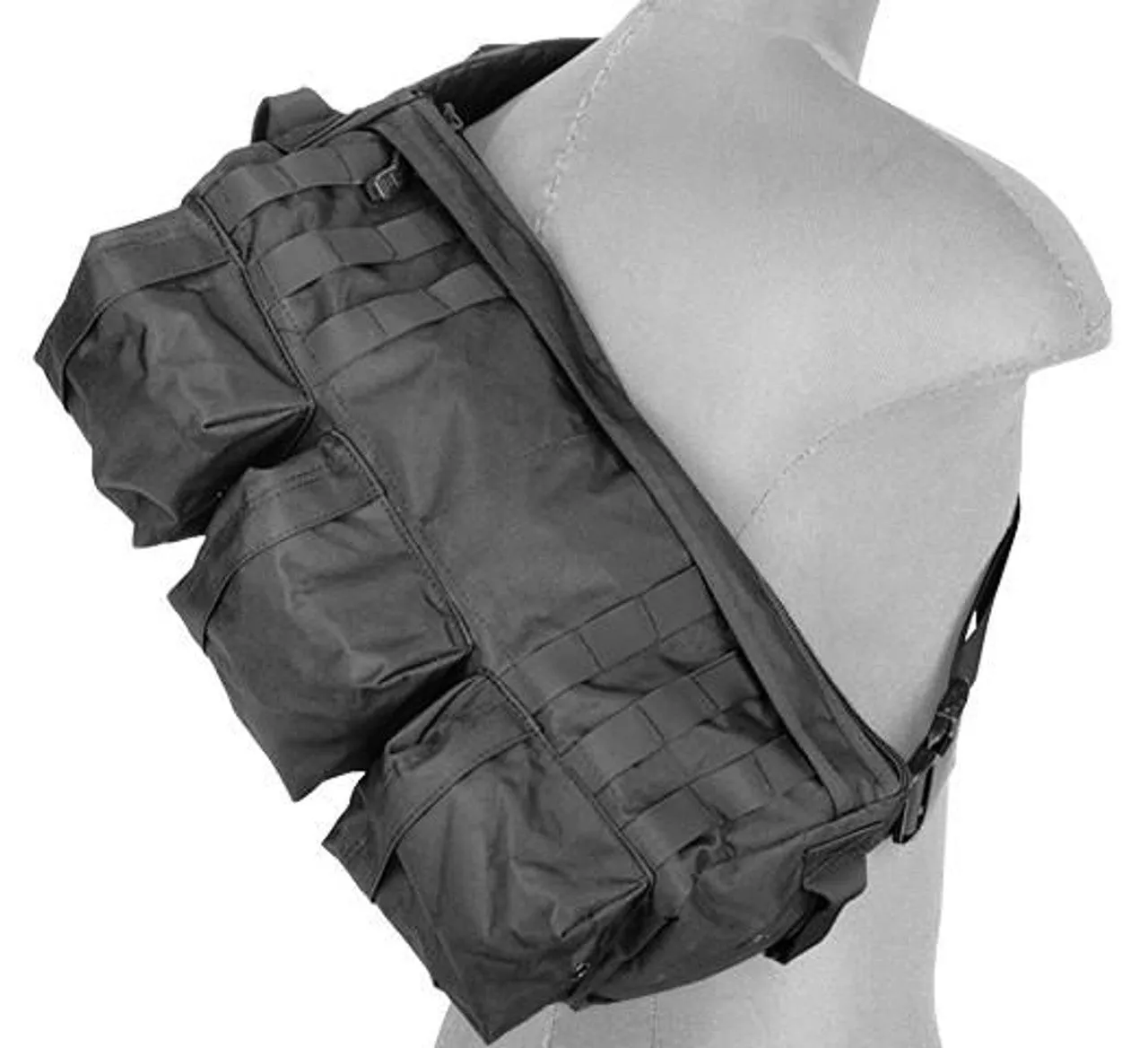 Lancer Tactical 1000D Nylon 'Go Pack' Backpack, Black | Durable Tactical Backpack for EDC & Outdoor Use