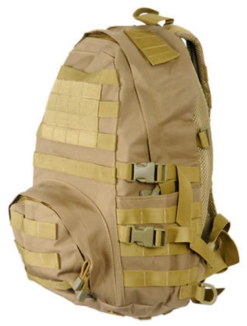 Lancer Tactical Patrol Backpack, Dark Earth | MOLLE-Compatible Tactical Backpack | Durable 600D Nylon
