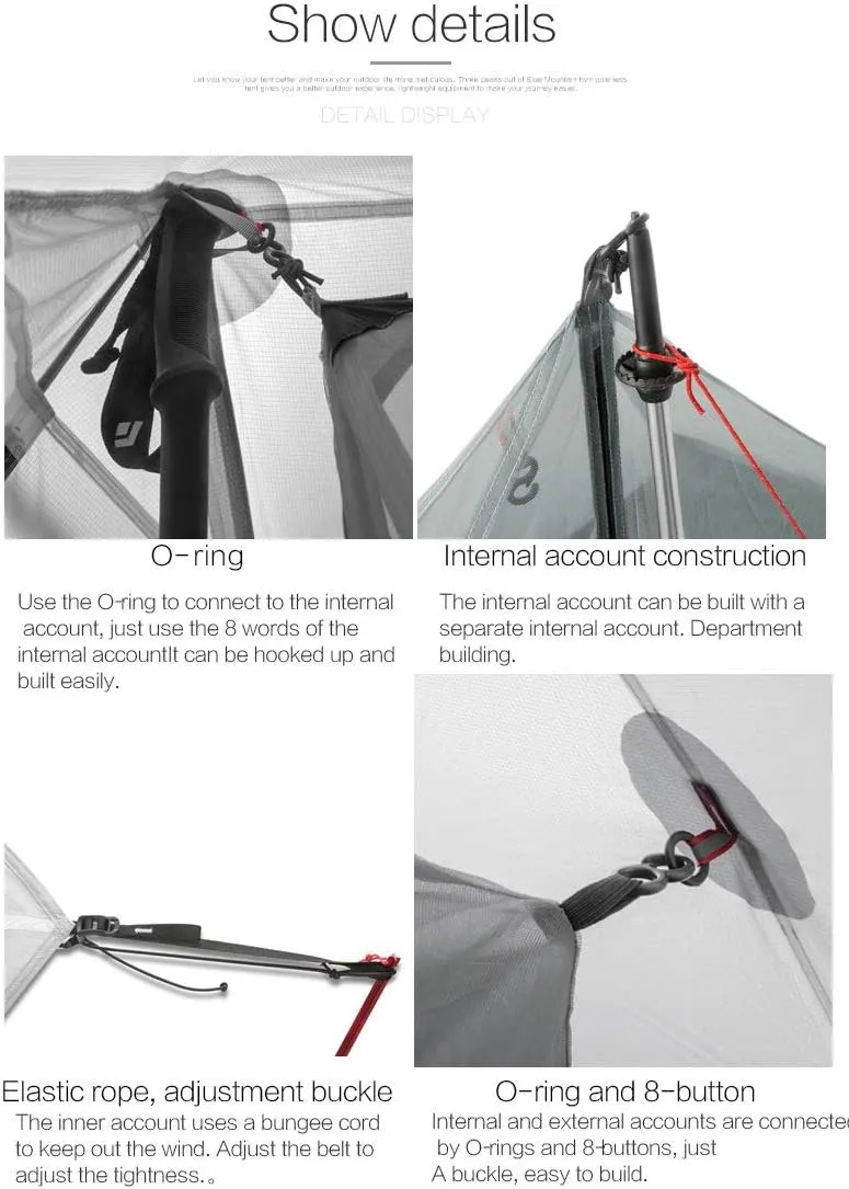 lanshan 2 Tent 2 Person Oudoor Ultralight Camping Tent 3 Season Professional 15D Silnylon Rodless Tent 4 Season