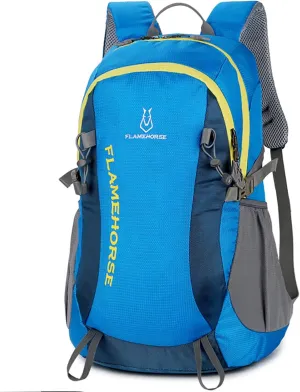 Large Capacity Outdoor Leisure Backpack Men Women Waterproof Daypack for Hiking Camping Cycling(Blue)