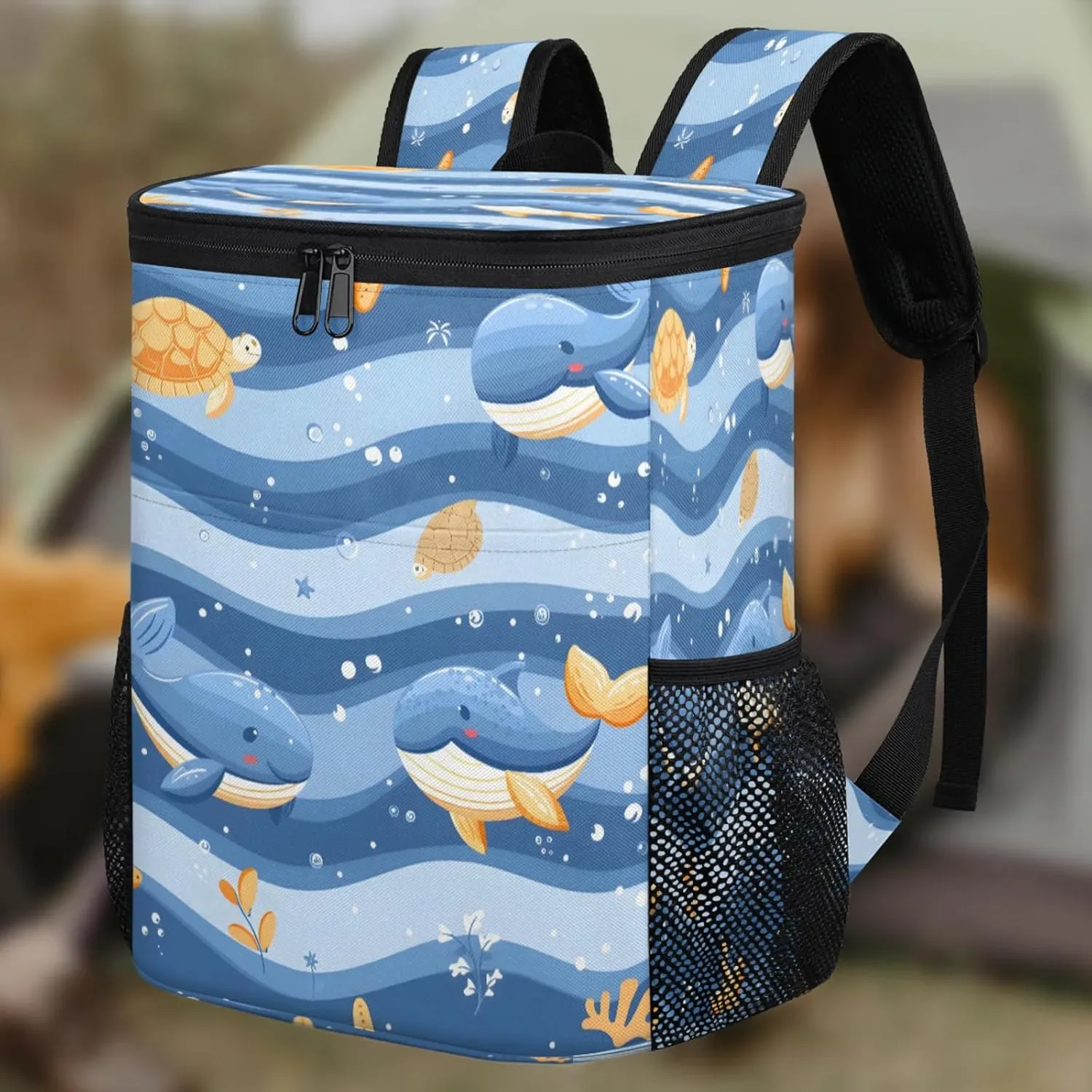 Large Insulated Cooler Backpack, Leak Proof Backpack 30 Cans, Cooler Bag for 12h Hot/Cold Retention