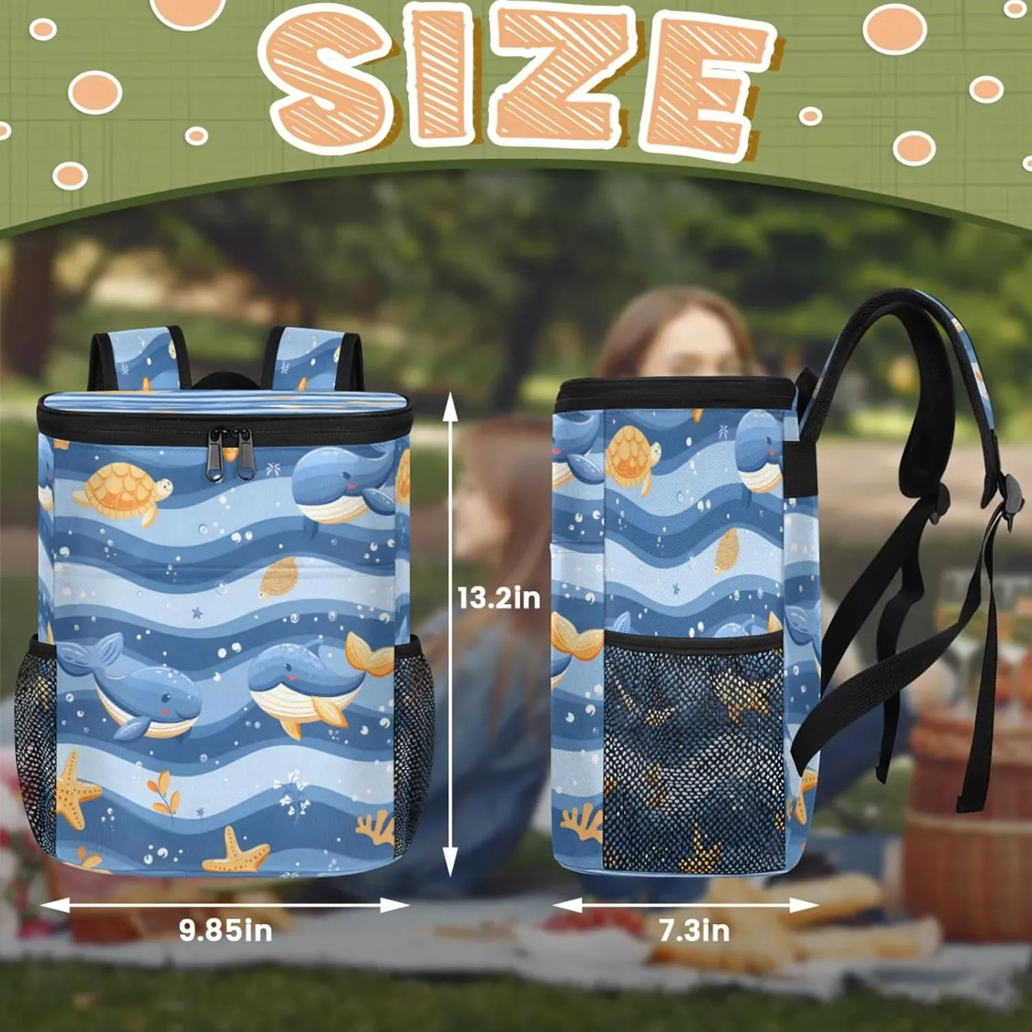 Large Insulated Cooler Backpack, Leak Proof Backpack 30 Cans, Cooler Bag for 12h Hot/Cold Retention
