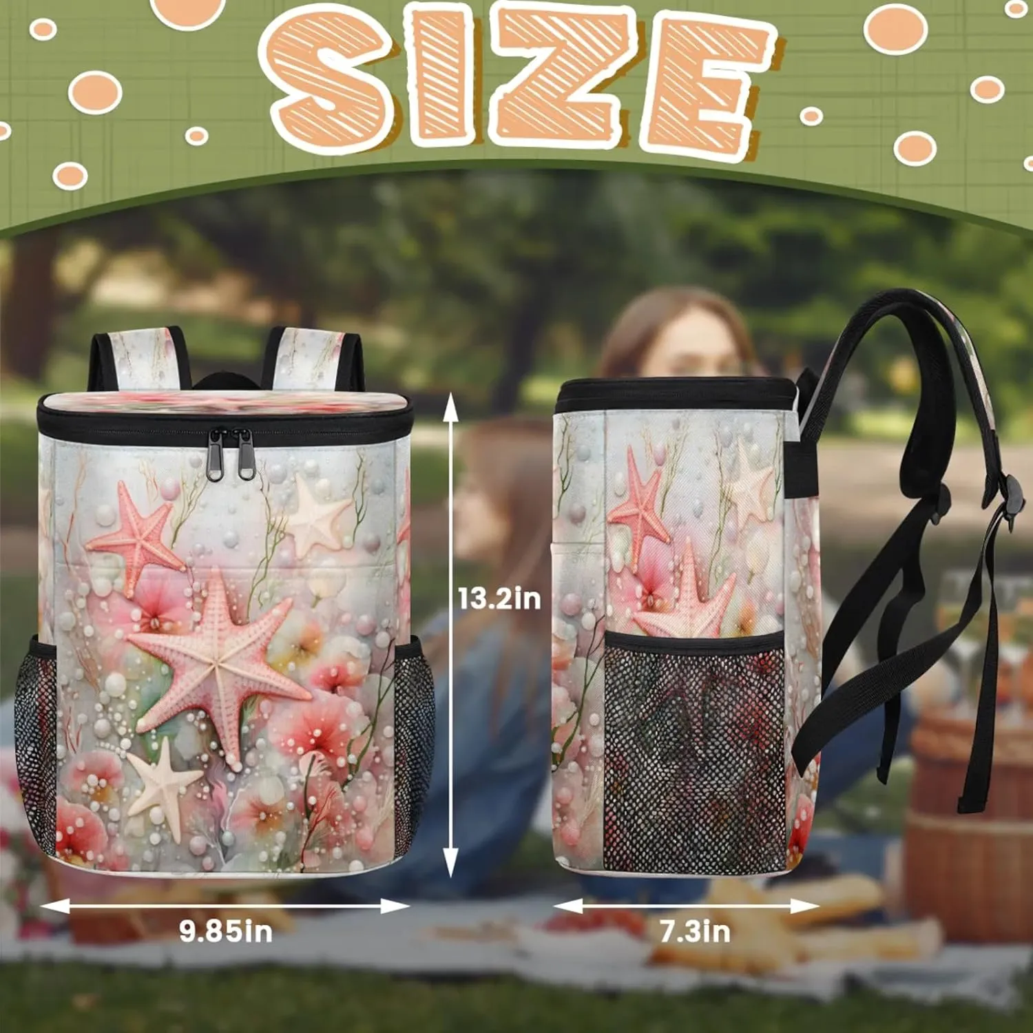 Large Insulated Cooler Backpack, Leak Proof Backpack 30 Cans, Cooler Bag for 12h Hot/Cold Retention