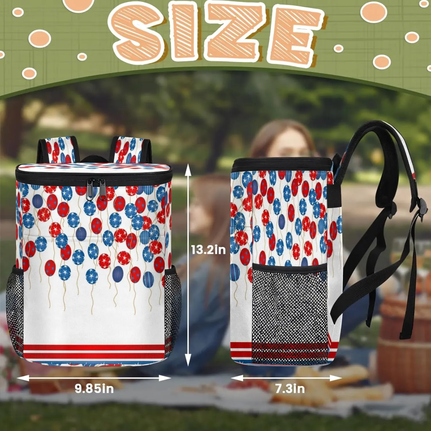 Large Insulated Cooler Backpack, Leak Proof Backpack 30 Cans, Cooler Bag for 12h Hot/Cold Retention