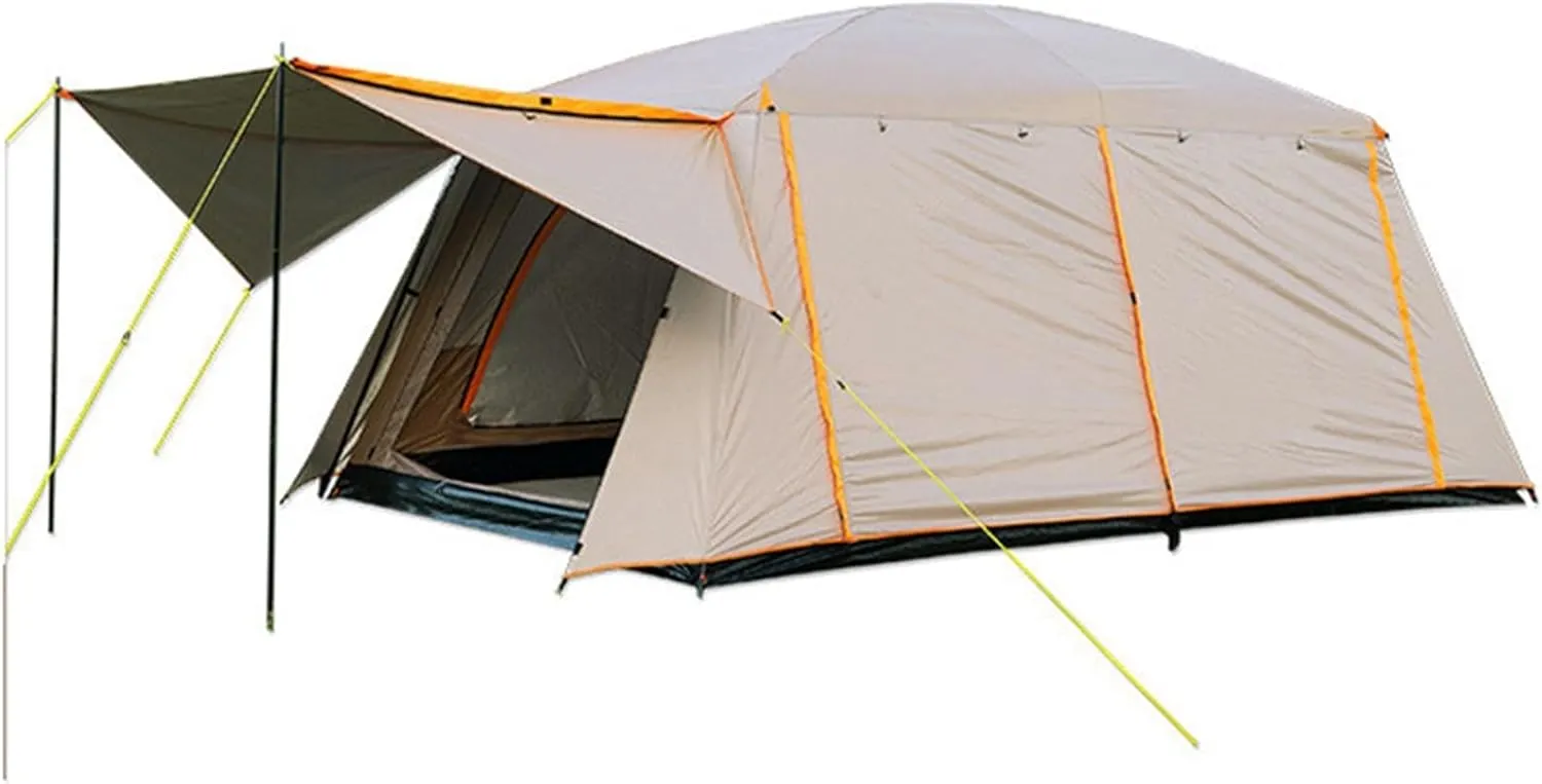 Large Outdoor Folding Portable Two-Room Camping Tent Thickened Rainproof Windproof Waterproof Camping
