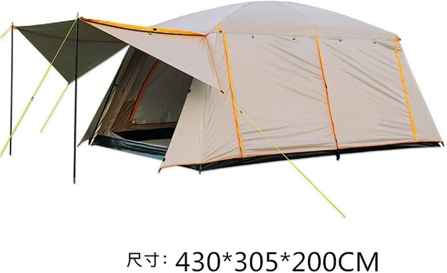 Large Outdoor Folding Portable Two-Room Camping Tent Thickened Rainproof Windproof Waterproof Camping