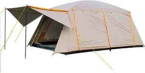 Large Outdoor Folding Portable Two-Room Camping Tent Thickened Rainproof Windproof Waterproof Camping