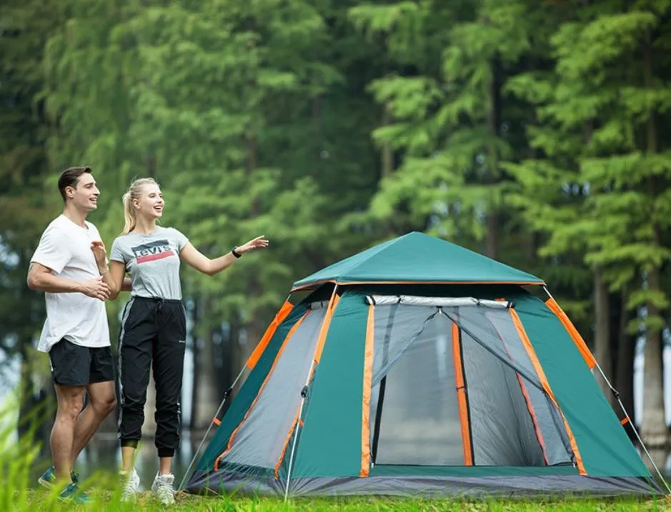 Large Size UV Waterproof Double Layered Automatic Camping Tent