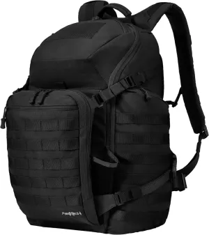 Large Tactical Backpack Military Army Daypack 3 Day Assault Pack Molle Rucksack Heavy Survival Bugout Emergency Bag 52L (Black)