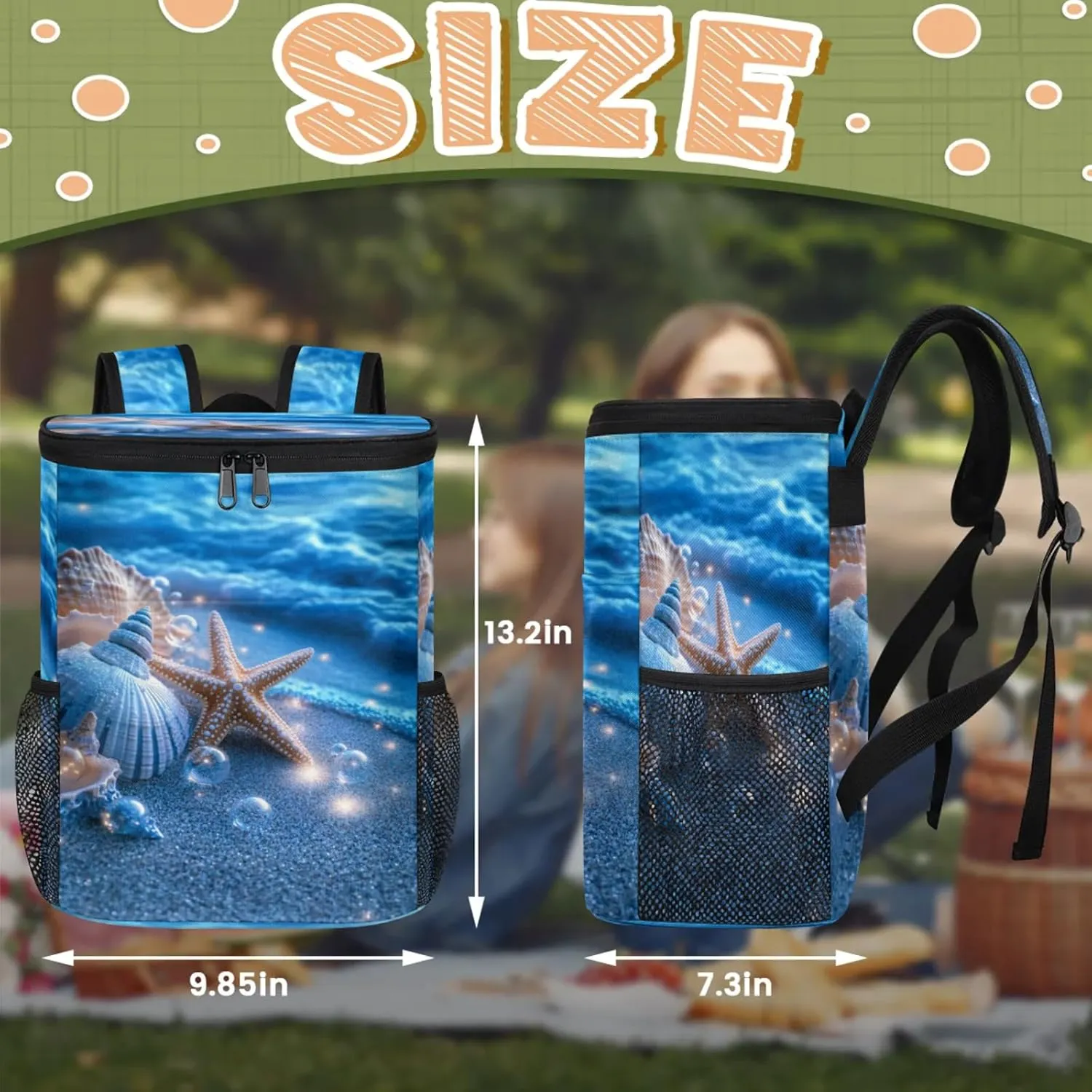 Large Waterproof Insulated Cooler Backpack, Leak Proof Cooler Backpack for Camping, Picnic Travel Outdoor