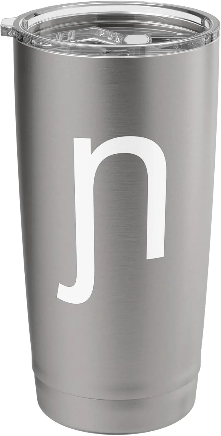 Latin Small Letter N with Left Hook Stainless Steel Insulated Tumbler