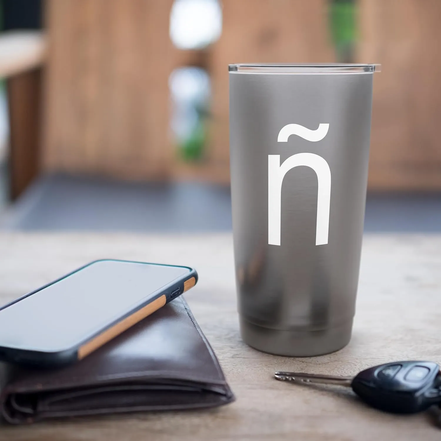 Latin Small Letter N with Tilde Stainless Steel Insulated Tumbler
