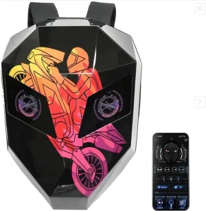 LED Backpack Laptop Bag Motorcycle Riding Backpack, Waterproof Backpack With Programmable Screen (Rider)