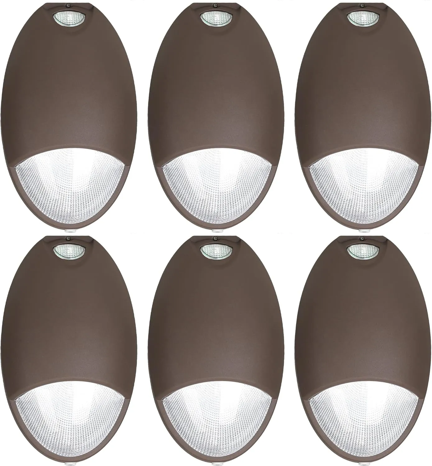 LED Emergency Wall Pack with Battery Backup and Photocell, Commercial Grade Outdoor LED Emergency Wallpack, 12W 100-277VAC UL-924 Fire Resistant IP65 Wet Location, Dark Bronze UL Listed
