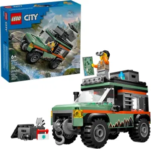 LEGO City Off-Road 4x4 Mountain Truck Toy - Building Toy Set for Kids, Boys and Girls, Ages 6  - Fun Gift Idea for Birthdays and Holidays - with Adventurer Minifigure and Accessories - 60447