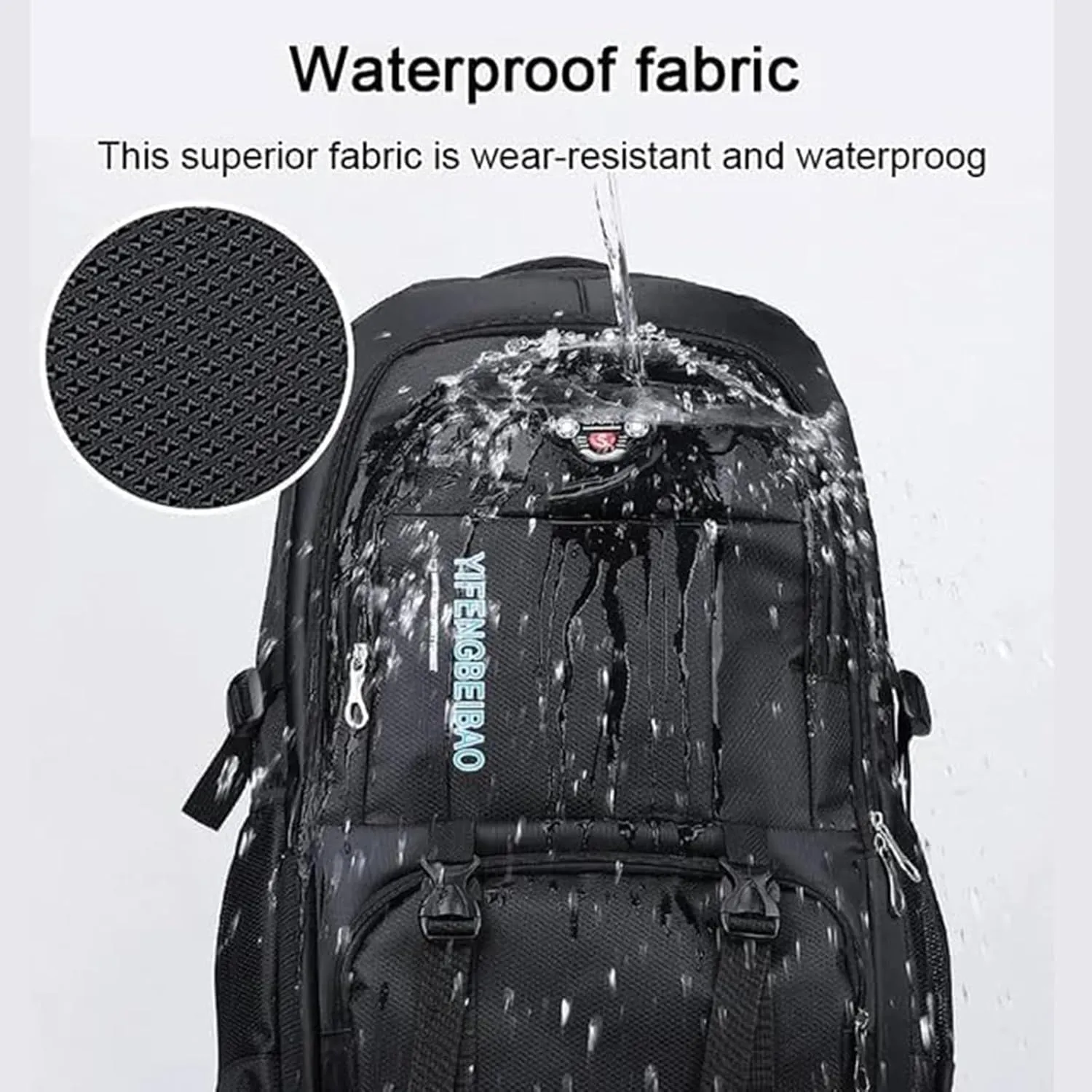LELEBEAR Expandable Multifunctional Large-Capacity Oxford Backpack, Travel Backpack For Mountaineering, Waterproof Hiking Backpack (Blue)