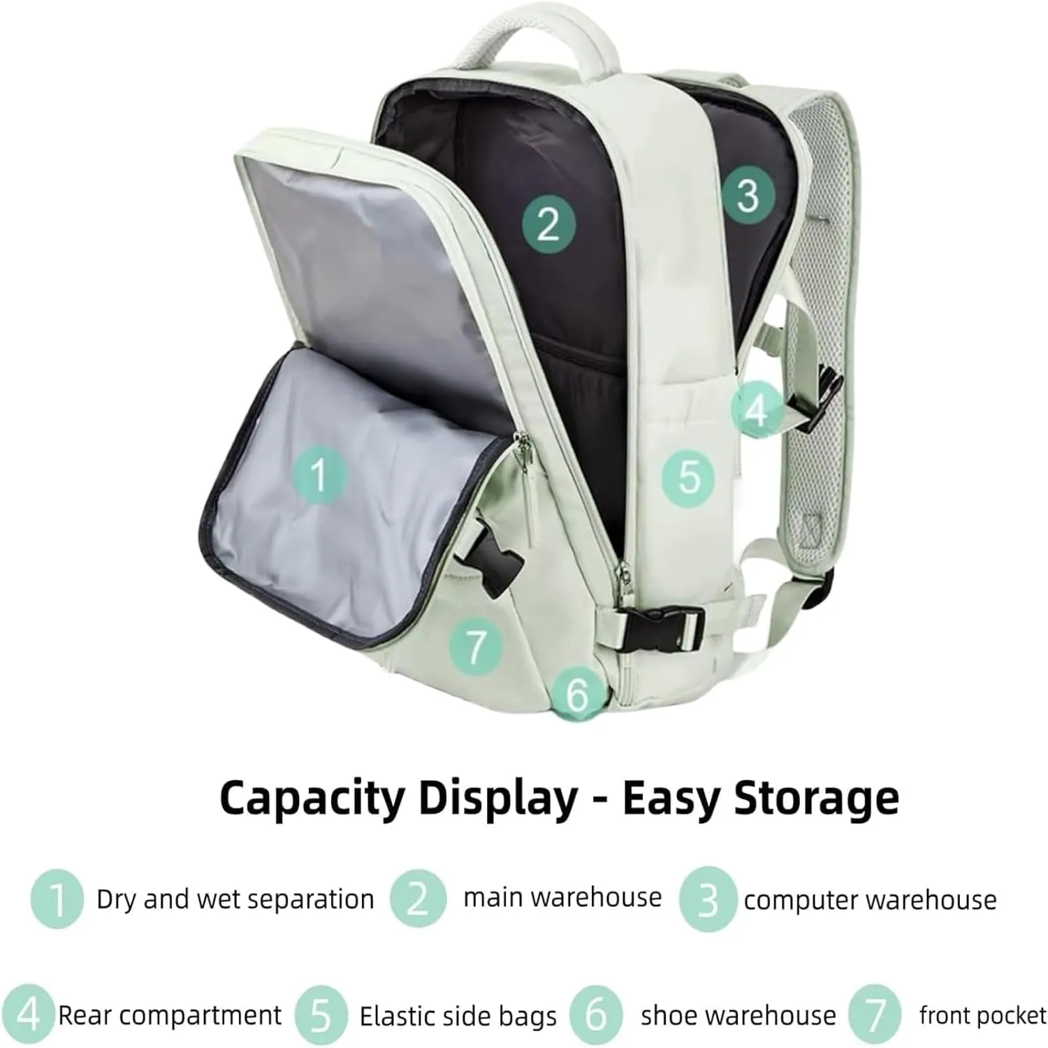 Levettevac Mochila, Levettevac Backpack, Levettebag Backpack, Levette Bag, Separate Compartment (Grey)