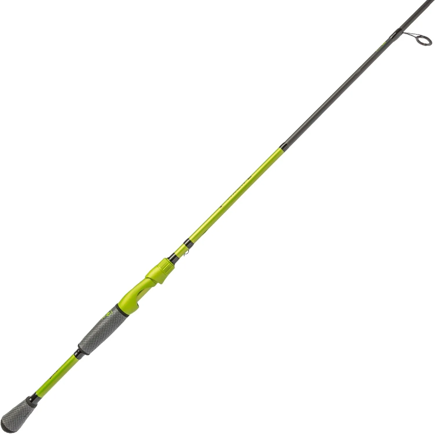 Lew’s MACH 2 Spinning Fishing Rod, IM8 Graphite Rod, Stainless Steel Guides, Winn Dri-Tac Ultra Split Grip Handle, SoftTouch Graphite Skeletal Reel Seat, Green/Black