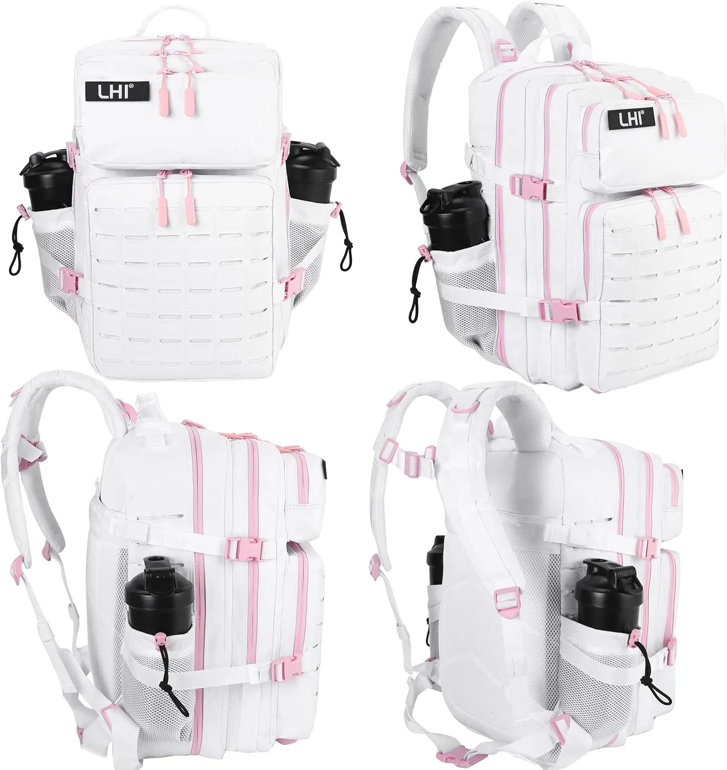 LHI Tactical Military Backpack for Men 25L/45L Large Molle Army Assault Pack 3 Day Hiking Rucksack With Bottle Holder