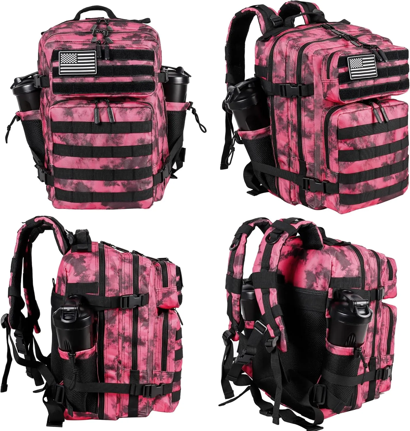 LHI Tactical Military Backpack for Men and Women 25L/35L Army Assault Pack Bag Small Rucksack with Bottle Holder
