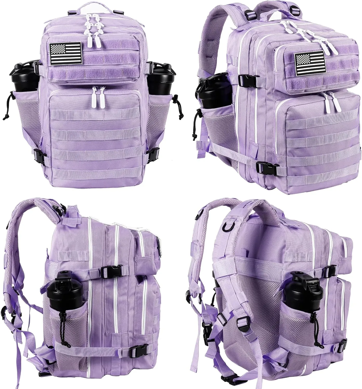 LHI Tactical Military Backpack for Men and Women 25L/35L Army Assault Pack Bag Small Rucksack with Bottle Holder