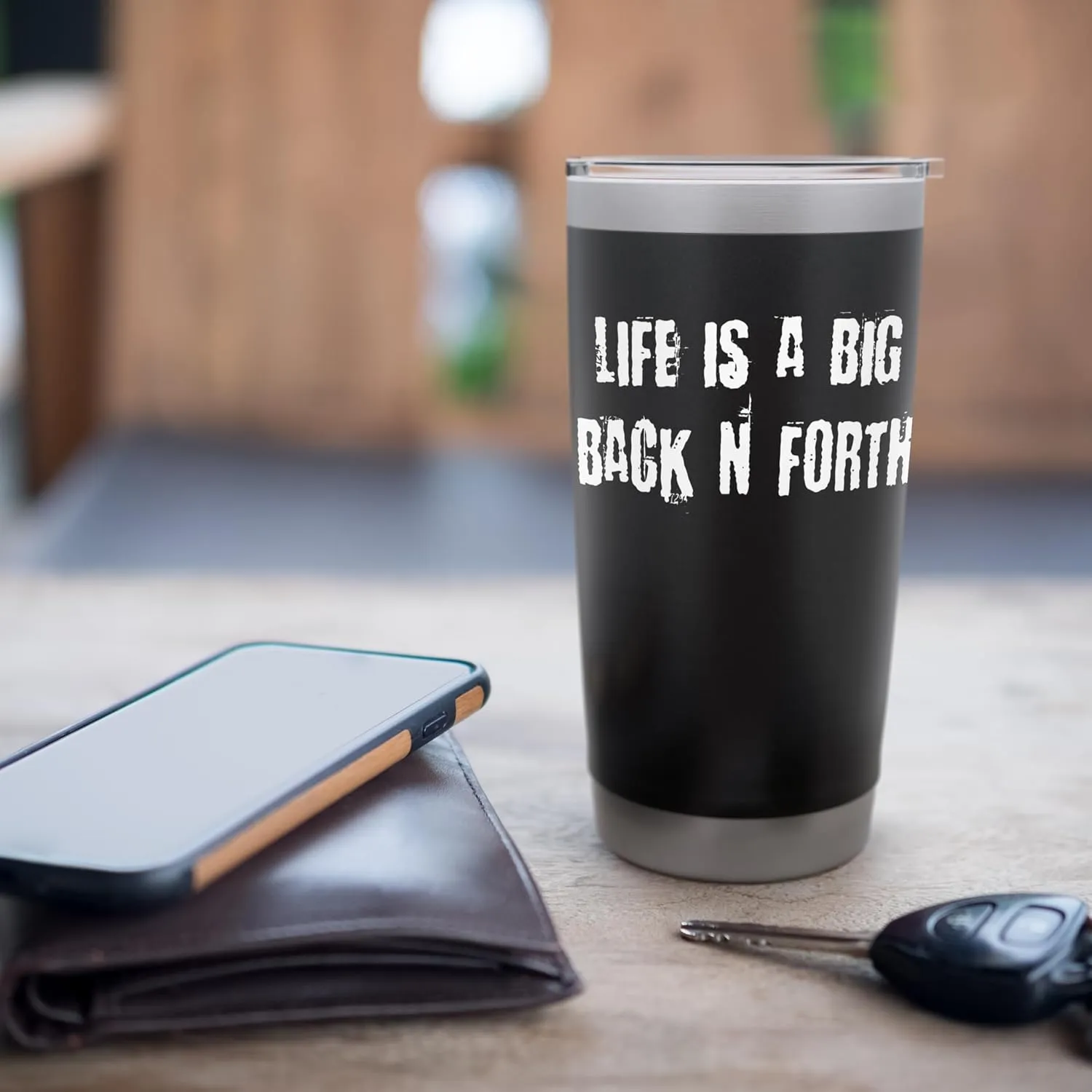 Life is a Big Back N Forth Stainless Steel Insulated Tumbler