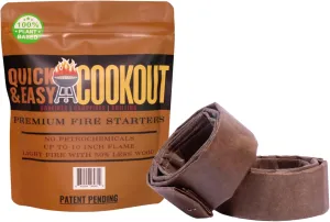 Light Wet Logs in Windy Conditions with Our Patent Pending Premium Fire Starters. No Kindling Needed. Plant Based Fuels Only. for Campfires, Grill, Fireplace, BBQ, Survival Kits