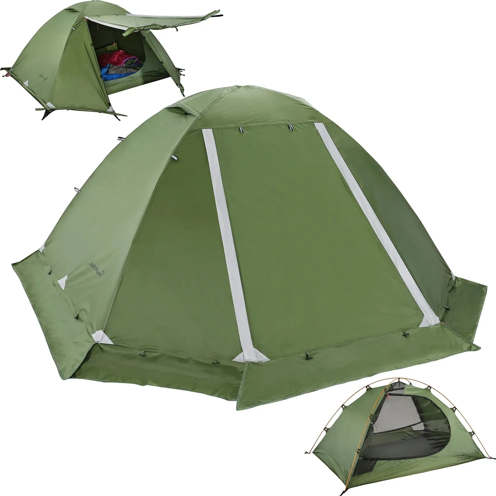Lightweight 2-Person Backpacking Tent - Includes Convenient Carry Bag