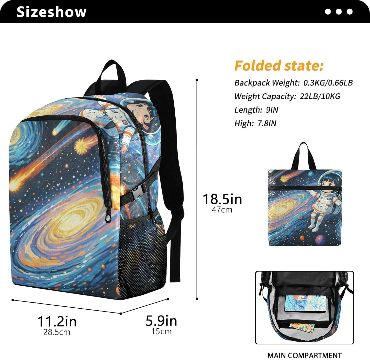 Lightweight Foldable Backpack, Waterproof for Hiking and Camping, Lightweight Backpack