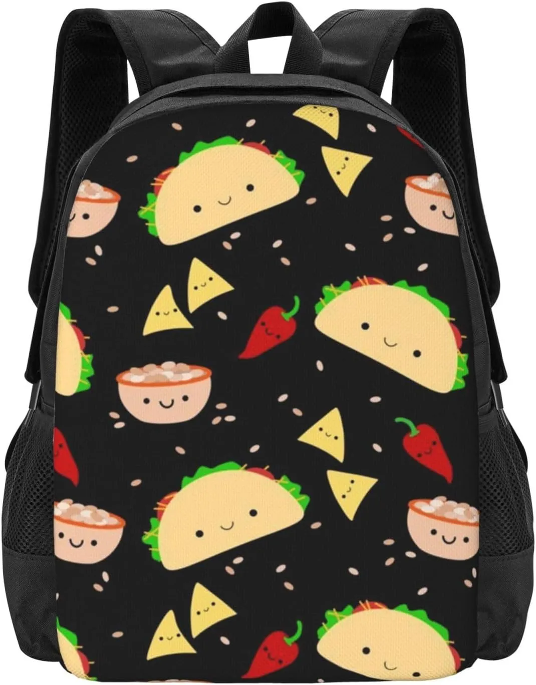 Lightweight Polyester Backpack for Taco Party Travel Hiking Bag & Day Pack - Large Capacity Multipurpose Anti-Theft Shoulder Bag for College Men Women