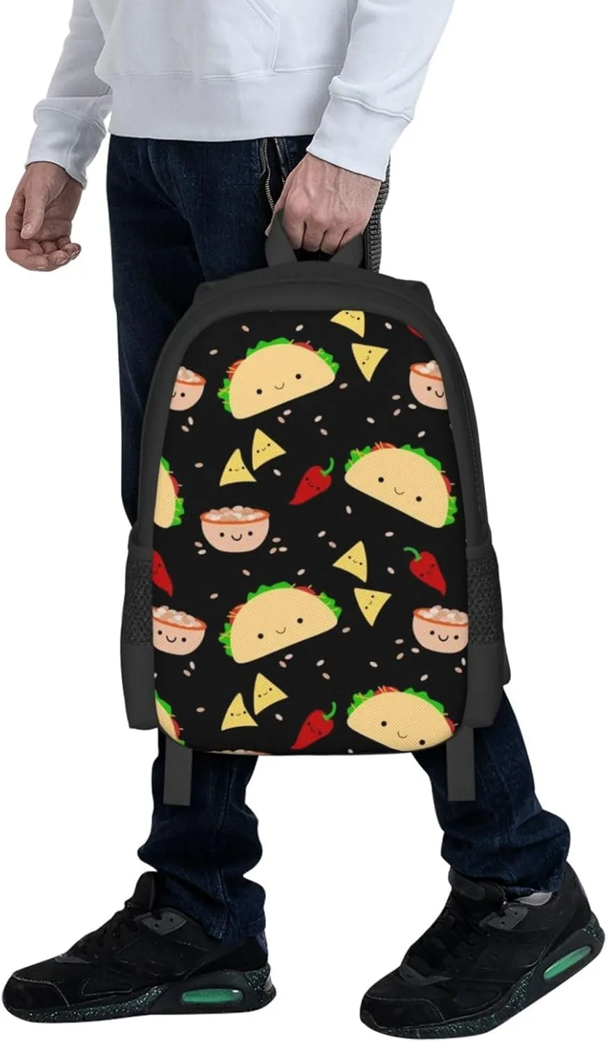 Lightweight Polyester Backpack for Taco Party Travel Hiking Bag & Day Pack - Large Capacity Multipurpose Anti-Theft Shoulder Bag for College Men Women