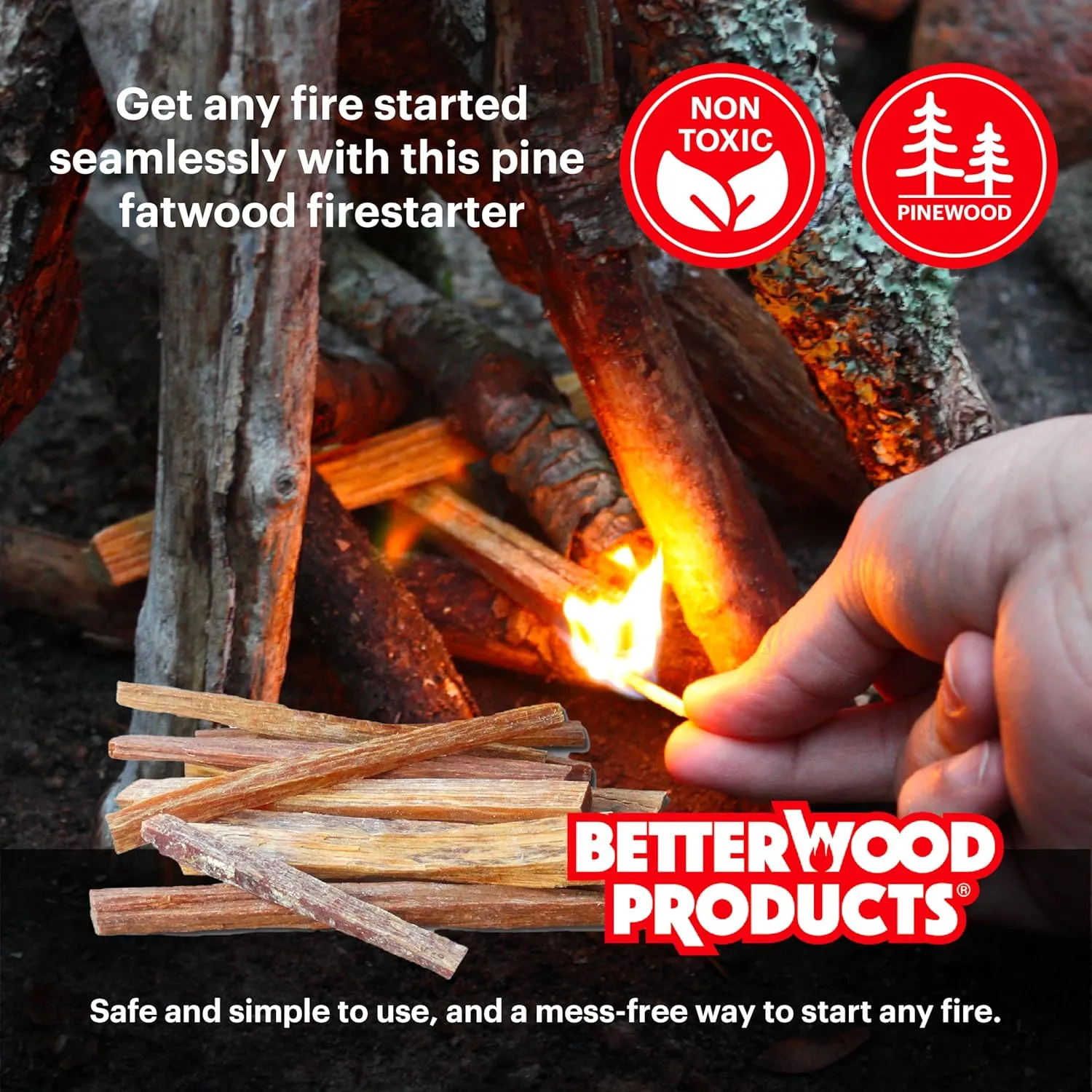 Limited Edition Protect The Parks Series All Natural Fatwood Fire Starter Sticks, 13 Pound Wooden Crate, Yellowstone