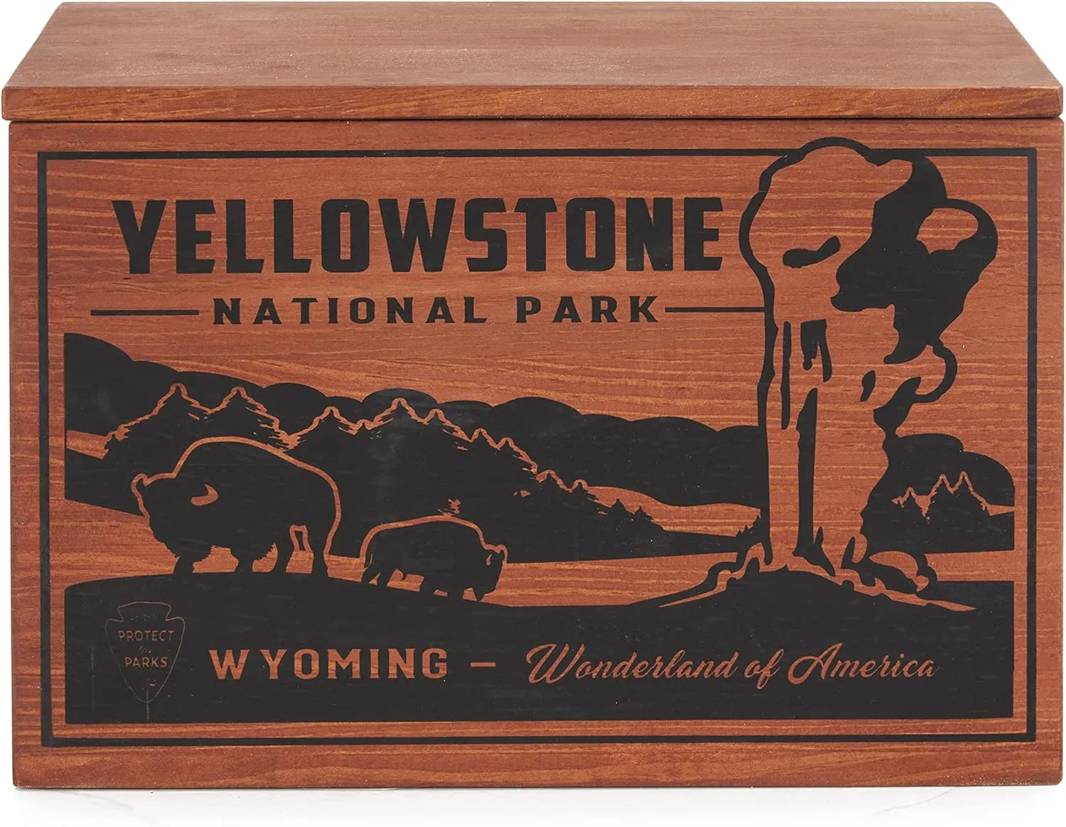 Limited Edition Protect The Parks Series All Natural Fatwood Fire Starter Sticks, 13 Pound Wooden Crate, Yellowstone