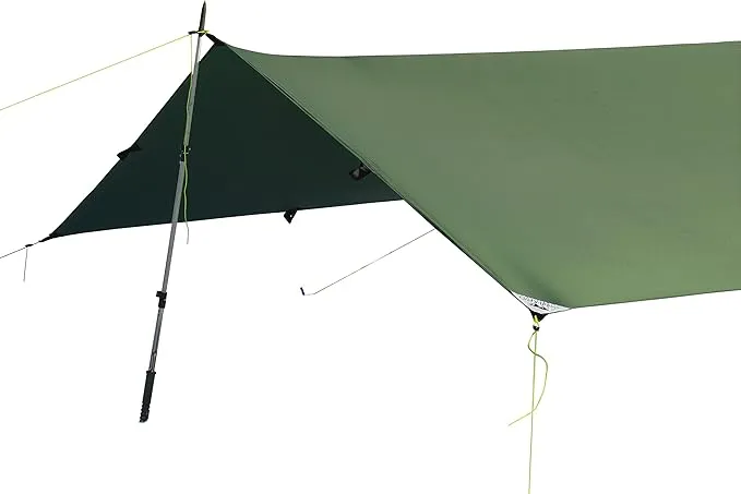 LiteOutdoors Silnylon Tarp - 11.6 Oz. - Ultralight Backpacking Tarp or Hammock Tarp (Grey, 8' x 10')