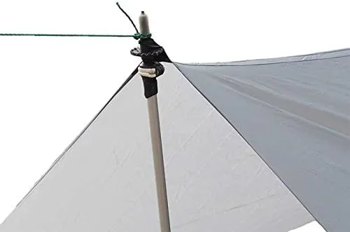 LiteOutdoors Silnylon Tarp - 11.6 Oz. - Ultralight Backpacking Tarp or Hammock Tarp (Grey, 8' x 10')