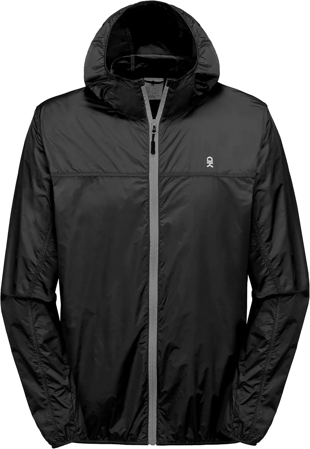 Little Donkey Andy Men's Lightweight Packable Sun Protection Jacket Quick Dry Full Zip Hooded Windbreaker for Hiking