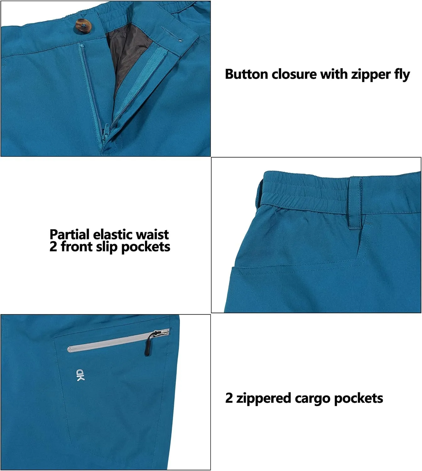 Little Donkey Andy Mens Rain Pants Waterproof Lightweight Breathable Rainproof Pants for Hiking Golf Fishing