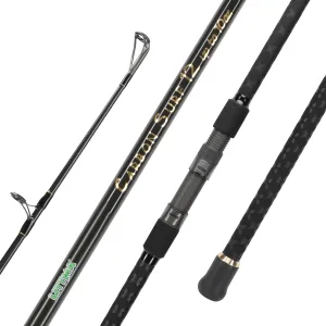 LITTMA Carbon Fiber Surf Spinning Rod with Fuji Guides - Lightweight & Strong 2-Piece Pack - Available in 8'/9'/10'/11'/12' for Long Distance Saltwater Fishing