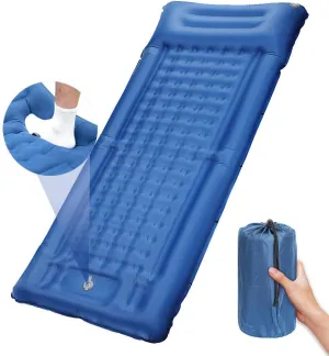 LOCAL LION Self Inflating Camping Sleeping Pad with Pillow - Ultralight Sleeping Mat with Built-in Pump, Portable & Premium Camping Air Mattress Roll for Backpacking Outdoors, Essential Camping Gear
