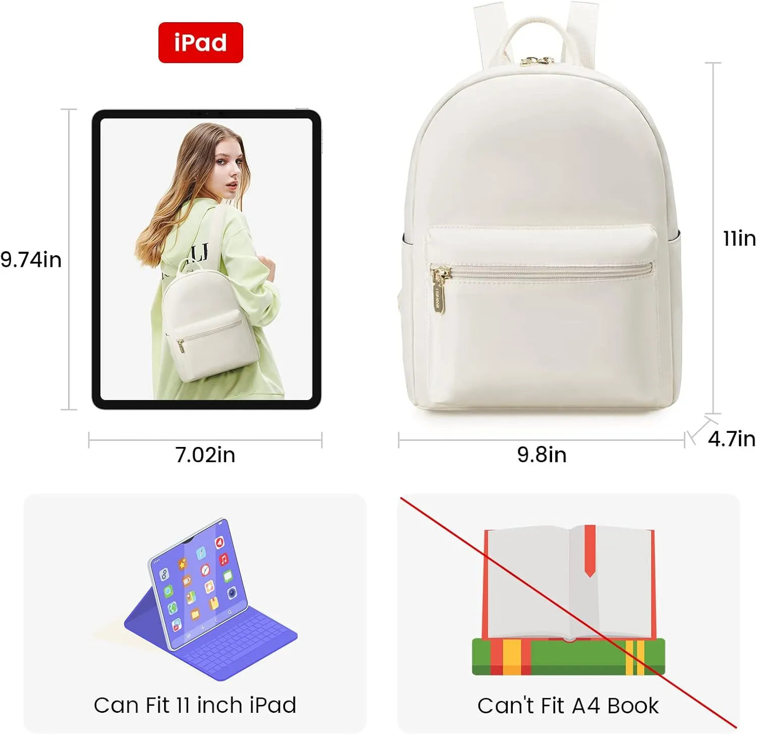 LOVEVOOK Mini Backpack for Women Light Weight Small Waterproof Backpack Purses Daily Backpack…