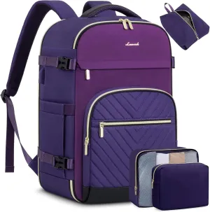 LOVEVOOK Travel Backpack for Women,40L Carry On Backpack for Airplanes,17.3 Inch Laptop Personal Item Travel Bag